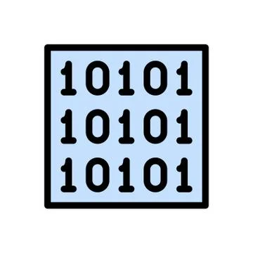 Coding flat color icon Stock Illustration