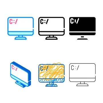 Coding forms operating system color icon vector Stock Illustration