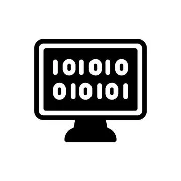 Coding glyph flat icon イラスト素材