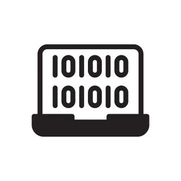 Coding glyph flat icon イラスト素材