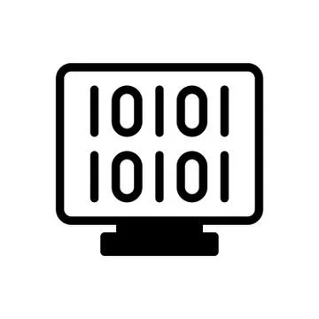 Coding glyph flat icon Stock Illustration