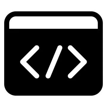 Coding glyph icon vector illustration isolated on white background Stock Illustration