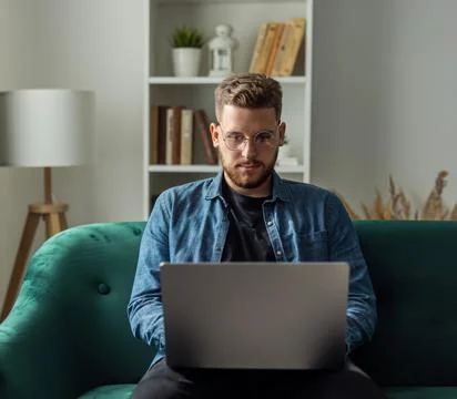 Coding from home Stock Photos