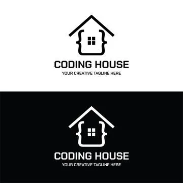 Coding House Logo Stock Illustration