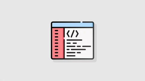 Coding icon animation alpha Stock Footage 157455421