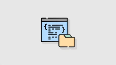 Coding icon animation alpha Stock Footage 158028732