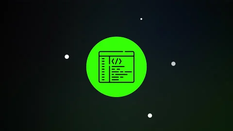 Coding icon animation Stock Footage 157387183