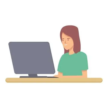 Coding icon cartoon vector. Computer education Stock Illustration