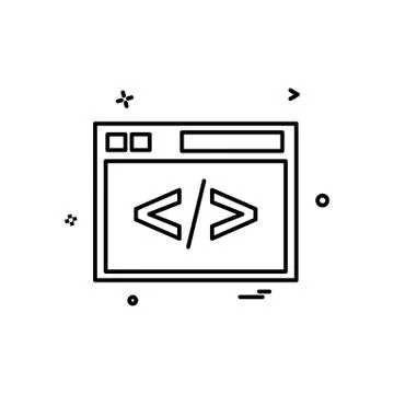Coding icon design vector Stock Illustration