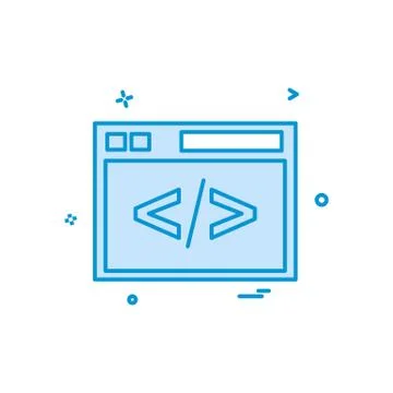 Coding icon design vector Stock Illustration