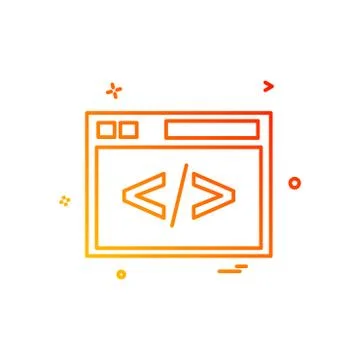 Coding icon design vector Stock Illustration
