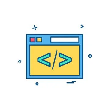 Coding icon design vector Stock Illustration