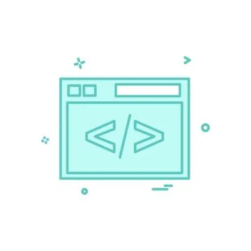 Coding icon design vector Stock Illustration