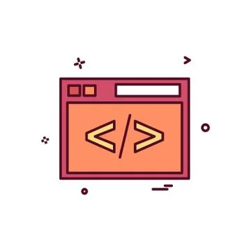 Coding icon design vector Stock Illustration