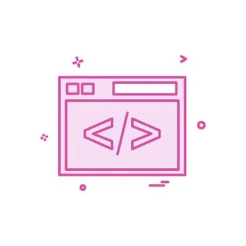 Coding icon design vector イラスト素材