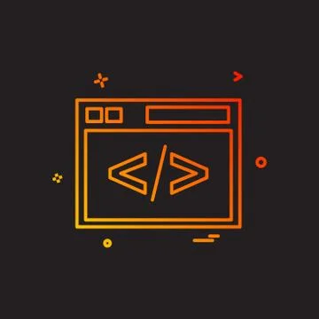 Coding icon design vector Stock Illustration