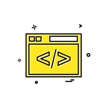 Coding icon design vector Stock Illustration