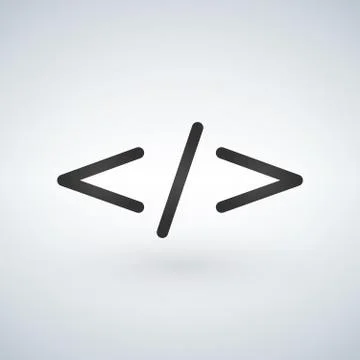 Coding icon or symbol, coding software, web ui, vector illustration isolated on Stock Illustration