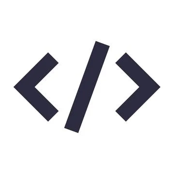 Coding Icon Programming Sign Line Icon Stock Illustration. Stock-Illustration