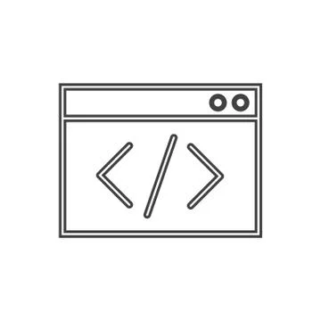 Coding icon vector Stock Illustration