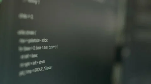 Coding information and html script test on computer, developing new app Stock Footage 220705449