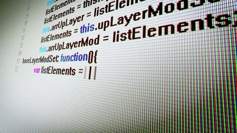 Coding Information on a Computer Screen Stock Footage 79783649