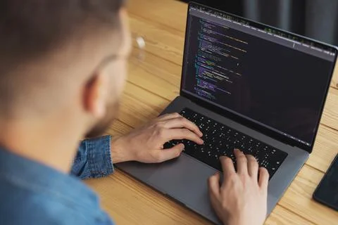 Coding innovative software Stock Photos