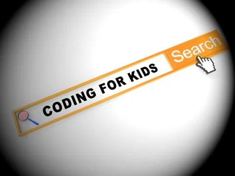 Coding For Kids Children Programming 2d Illustration Stock Illustration