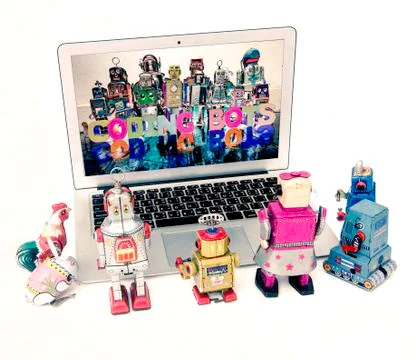 Coding for kids  on a laptop computer i Foto stock