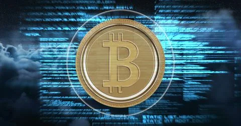 The coding language of cryptocurrency 4k Stock Illustration