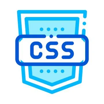 Coding Language CSS System Vector Thin Line Icon Stock Illustration