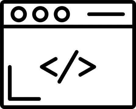 Coding Line Icon Design Stock Illustration