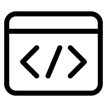 Coding line icon vector illustration isolated on white background Stock Illustration