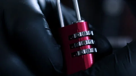 Coding Lock For Luggage And Lockers Stock-Footage 317989514