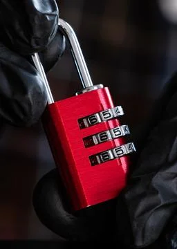 Coding Lock For Luggage And Lockers 스톡 사진