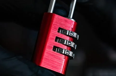 Coding Lock For Luggage And Lockers Stockfoto's