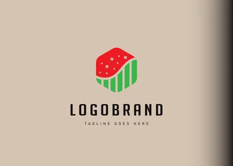 Coding logo design inspiration. Vector illustration of a chart with ascending Stock Illustration