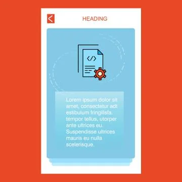 Coding  mobile vertical banner design design. Vector Illustrazione stock