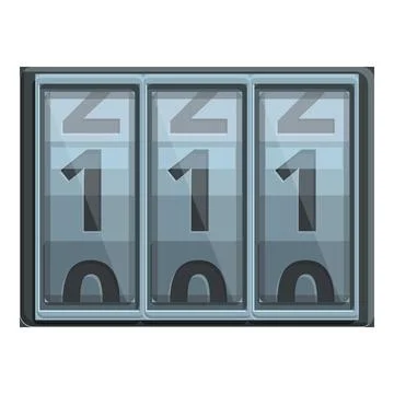 Coding numbers icon, cartoon style Stock Illustration