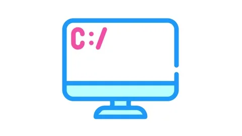 Coding operating system color icon animation Video stock 156670068
