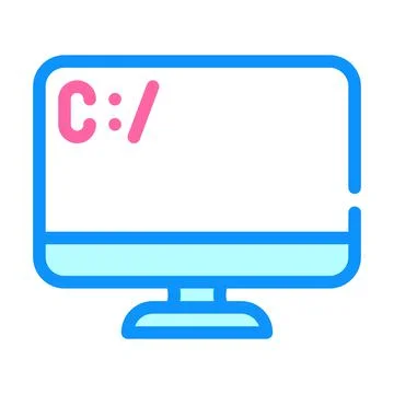 Coding operating system color icon vector illustration Stock Illustration