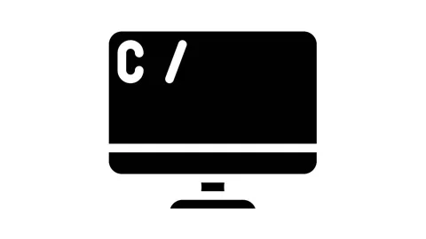 Coding operating system glyph icon animation Video stock 156671271