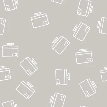 Coding operating system line vector seamless pattern Stock Illustration