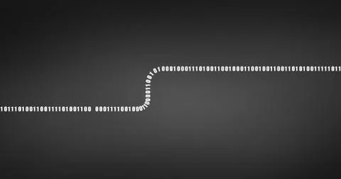 Coding or Hacker concept. Vector matrix background. Horizontal Stream or lett Illustrazione stock