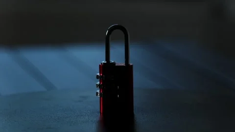 Coding Pad Lock For Luggage And Lockers Stock Footage 314041624
