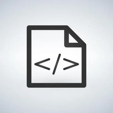 Coding page icon vector,vector illustration isolated on modern background. Stock-Illustration