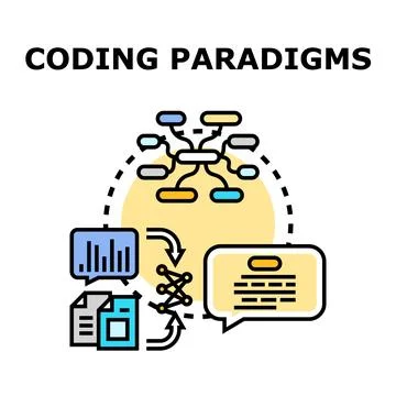 Coding paradigms representing software development methodology イラスト素材