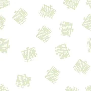 Coding phone application on computer glyph seamless pattern Stock Illustration