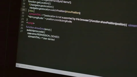 Coding Process on Computer Screen Stock Footage 244229148