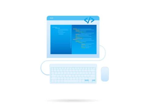 Coding process Stockillustratie